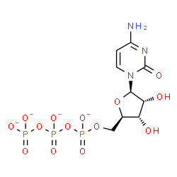 ChemSpider 2D Image | 5'-O-({[(Phosphonatooxy)phosphinato]oxy}phosphinato)cytidine | C9H12N3O14P3