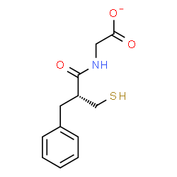 ChemSpider 2D Image | {[(2R)-2-Benzyl-3-sulfanylpropanoyl]amino}acetate | C12H14NO3S