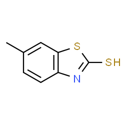 ChemSpider 2D Image | 6-methyl-2-mercaptobenzothiazole | C8H7NS2