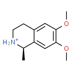 ChemSpider 2D Image | (1R)-6,7-Dimethoxy-1-methyl-1,2,3,4-tetrahydroisoquinolinium | C12H18NO2