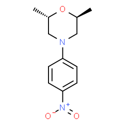 ChemSpider 2D Image | (2S,6S)-2,6-Dimethyl-4-(4-nitrophenyl)morpholine | C12H16N2O3
