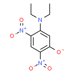 ChemSpider 2D Image | 5-(Diethylamino)-2,4-dinitrophenolate | C10H12N3O5