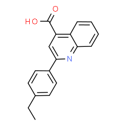ChemSpider 2D Image | 2-(4-Ethylphenyl)-4-quinolinecarboxylic acid | C18H15NO2