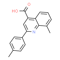 ChemSpider 2D Image | 8-Methyl-2-(p-tolyl)quinoline-4-carboxylic acid | C18H15NO2