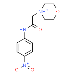 ChemSpider 2D Image | 4-{2-[(4-Nitrophenyl)amino]-2-oxoethyl}morpholin-4-ium | C12H16N3O4