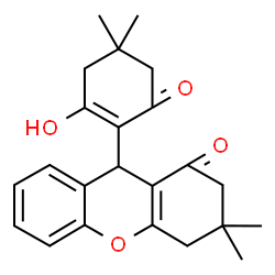 ChemSpider 2D Image | 9-(2-Hydroxy-4,4-dimethyl-6-oxo-1-cyclohexen-1-yl)-3,3-dimethyl-2,3,4,9-tetrahydro-1H-xanthen-1-one | C23H26O4