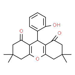 ChemSpider 2D Image | 9-(2-Hydroxyphenyl)-3,3,6,6-tetramethyl-3,4,5,6,7,9-hexahydro-1H-xanthene-1,8(2H)-dione | C23H26O4