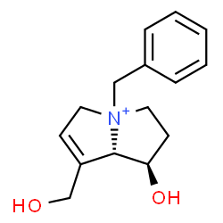 ChemSpider 2D Image | (1R,7aS)-4-Benzyl-1-hydroxy-7-(hydroxymethyl)-2,3,5,7a-tetrahydro-1H-pyrrolizinium | C15H20NO2