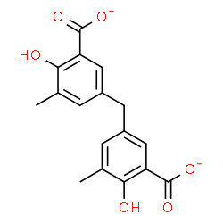 ChemSpider 2D Image | 3,3'-Methylenebis(6-hydroxy-5-methylbenzoate) | C17H14O6