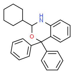 ChemSpider 2D Image | 2-Cyclohexyl-4,4-diphenyl-1,4-dihydro-2H-3,1-benzoxazine | C26H27NO
