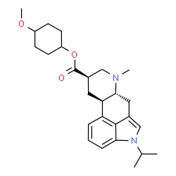 ChemSpider 2D Image | 4-Methoxycyclohexyl (8beta)-1-isopropyl-6-methylergoline-8-carboxylate | C26H36N2O3