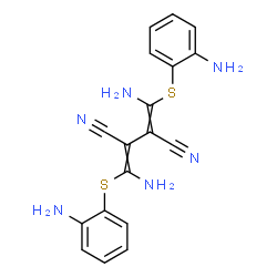 ChemSpider 2D Image | Bis{amino[(2-aminophenyl)sulfanyl]methylene}succinonitrile | C18H16N6S2