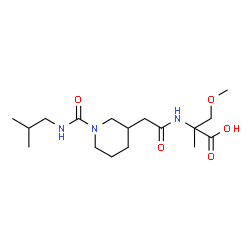ChemSpider 2D Image | N-{[1-(Isobutylcarbamoyl)-3-piperidinyl]acetyl}-O,2-dimethylserine | C17H31N3O5