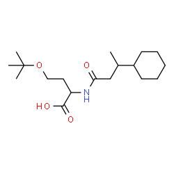 ChemSpider 2D Image | N-(3-Cyclohexylbutanoyl)-O-(2-methyl-2-propanyl)homoserine | C18H33NO4