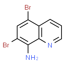 ChemSpider 2D Image | 5,7-Dibromo-8-quinolinamine | C9H6Br2N2