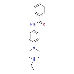 ChemSpider 2D Image | 4-[4-(Benzoylamino)phenyl]-1-ethylpiperazin-1-ium | C19H24N3O