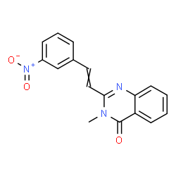 ChemSpider 2D Image | 3-Methyl-2-[2-(3-nitrophenyl)vinyl]-4(3H)-quinazolinone | C17H13N3O3