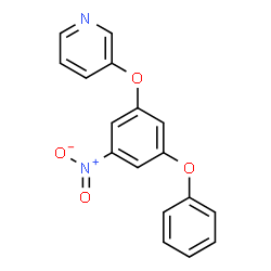 ChemSpider 2D Image | 3-(3-Nitro-5-phenoxyphenoxy)pyridine | C17H12N2O4