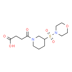 ChemSpider 2D Image | 4-[3-(4-Morpholinylsulfonyl)-1-piperidinyl]-4-oxobutanoic acid | C13H22N2O6S