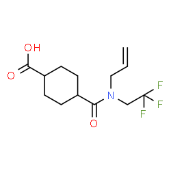 ChemSpider 2D Image | 4-[Allyl(2,2,2-trifluoroethyl)carbamoyl]cyclohexanecarboxylic acid | C13H18F3NO3