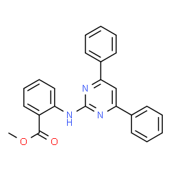 ChemSpider 2D Image | Methyl 2-[(4,6-diphenyl-2-pyrimidinyl)amino]benzoate | C24H19N3O2