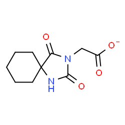 ChemSpider 2D Image | (2,4-Dioxo-1,3-diazaspiro[4.5]dec-3-yl)acetate | C10H13N2O4