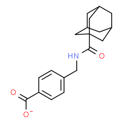 ChemSpider 2D Image | 4-{[(Adamantan-1-ylcarbonyl)amino]methyl}benzoate | C19H22NO3