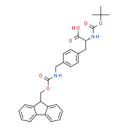 ChemSpider 2D Image | BOC-D-4-AMINOMETHYLPHENYLALANINE(FMOC) | C30H32N2O6