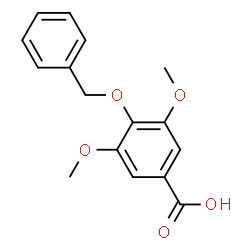 ChemSpider 2D Image | 4-(Benzyloxy)-3,5-dimethoxybenzoic acid | C16H16O5