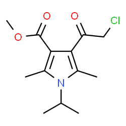 ChemSpider 2D Image | Methyl 4-(chloroacetyl)-1-isopropyl-2,5-dimethyl-1H-pyrrole-3-carboxylate | C13H18ClNO3