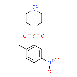 ChemSpider 2D Image | 4-[(2-Methyl-5-nitrophenyl)sulfonyl]piperazin-1-ium | C11H16N3O4S