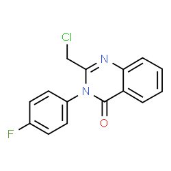 ChemSpider 2D Image | 2-(Chloromethyl)-3-(4-fluorophenyl)-4(3H)-quinazolinone | C15H10ClFN2O