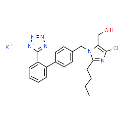 ChemSpider 2D Image | Losartan potassium | C22H22ClKN6O