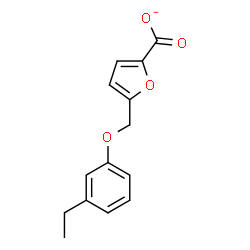 ChemSpider 2D Image | 5-[(3-Ethylphenoxy)methyl]-2-furoate | C14H13O4