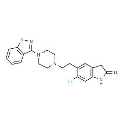 ChemSpider 2D Image | Ziprasidone | C21H21ClN4OS