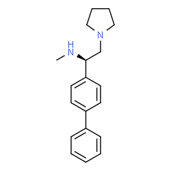 ChemSpider 2D Image | (1R)-1-(4-Biphenylyl)-N-methyl-2-(1-pyrrolidinyl)ethanamine | C19H24N2