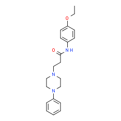 ChemSpider 2D Image | N-(4-Ethoxyphenyl)-3-(4-phenyl-1-piperazinyl)propanamide | C21H27N3O2