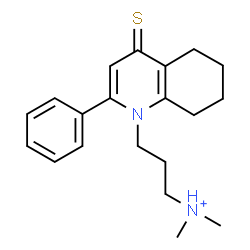 ChemSpider 2D Image | N,N-Dimethyl-3-(2-phenyl-4-thioxo-5,6,7,8-tetrahydro-1(4H)-quinolinyl)-1-propanaminium | C20H27N2S