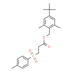 ChemSpider 2D Image | 2,6-Dimethyl-4-(2-methyl-2-propanyl)benzyl 3-[(4-methylphenyl)sulfonyl]propanoate | C23H30O4S
