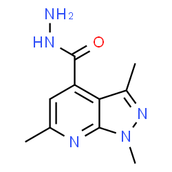 ChemSpider 2D Image | 1,3,6-trimethylpyrazolo[3,4-b]pyridine-4-carbohydrazide | C10H13N5O