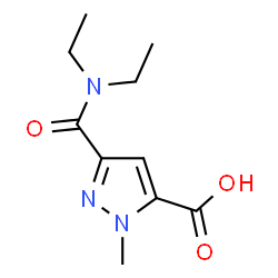 ChemSpider 2D Image | 5-(diethylcarbamoyl)-2-methylpyrazole-3-carboxylic acid | C10H15N3O3