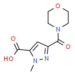ChemSpider 2D Image | 2-methyl-5-(morpholine-4-carbonyl)pyrazole-3-carboxylic Acid | C10H13N3O4