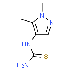 ChemSpider 2D Image | 1,5-dimethylpyrazol-4-ylthiourea | C6H10N4S