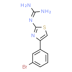 ChemSpider 2D Image | Guanidine, N-[4-(3-bromophenyl)-2-thiazolyl]- | C10H9BrN4S