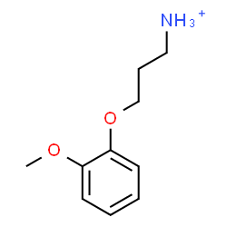 ChemSpider 2D Image | 3-(2-Methoxyphenoxy)-1-propanaminium | C10H16NO2