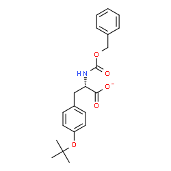 ChemSpider 2D Image | (2S)-2-{[(Benzyloxy)carbonyl]amino}-3-{4-[(2-methyl-2-propanyl)oxy]phenyl}propanoate | C21H24NO5