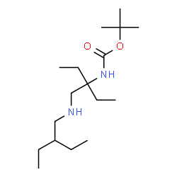 ChemSpider 2D Image | 2-Methyl-2-propanyl (3-{[(2-ethylbutyl)amino]methyl}-3-pentanyl)carbamate | C17H36N2O2