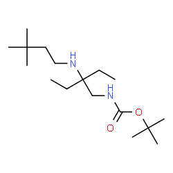 ChemSpider 2D Image | 2-Methyl-2-propanyl {2-[(3,3-dimethylbutyl)amino]-2-ethylbutyl}carbamate | C17H36N2O2