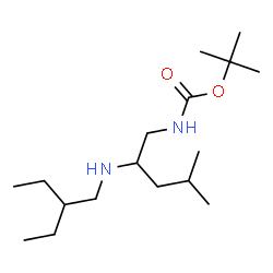 ChemSpider 2D Image | 2-Methyl-2-propanyl {2-[(2-ethylbutyl)amino]-4-methylpentyl}carbamate | C17H36N2O2