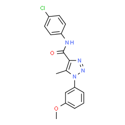 ChemSpider 2D Image | N-(4-Chlorophenyl)-1-(3-methoxyphenyl)-5-methyl-1H-1,2,3-triazole-4-carboxamide | C17H15ClN4O2